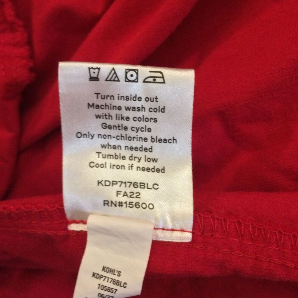Draper James Red tiered a line dress 2x with tie velvety corduroy - Picture 11 of 12